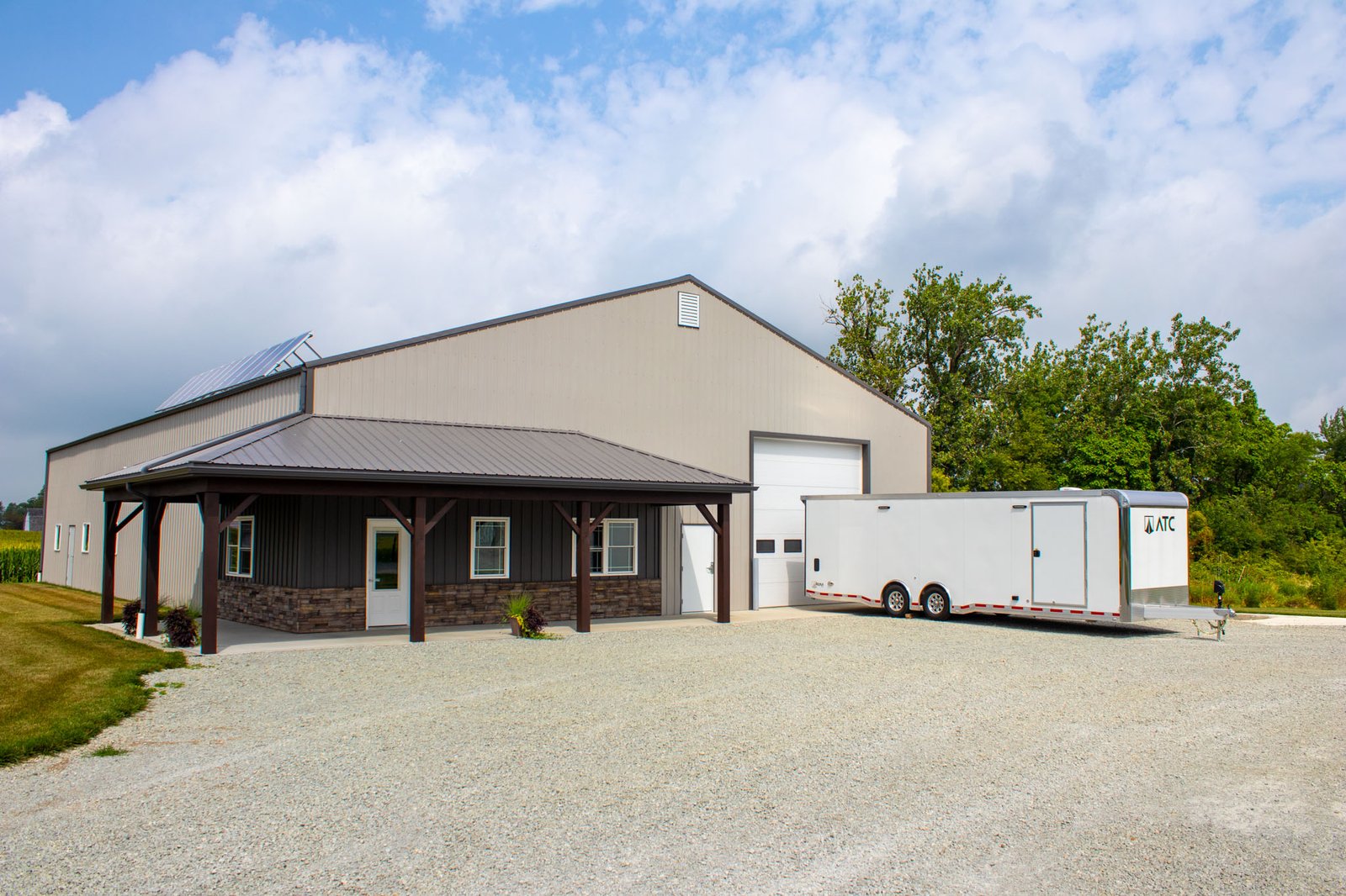 Hail damage repair process on an enclosed trailer
